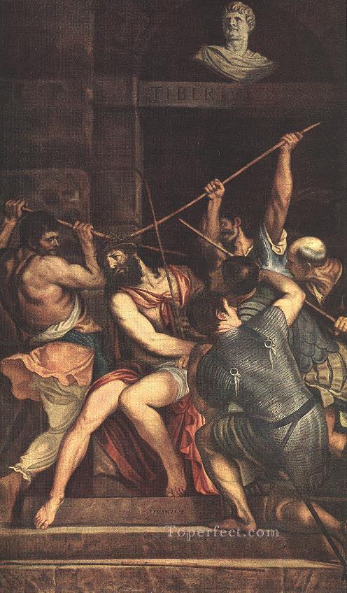 Christ couronné d’épines Titien de Tiziano Peintures à l'huile